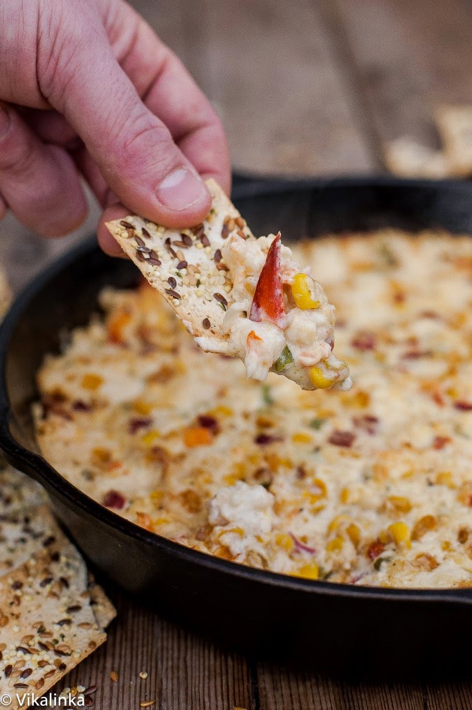 Roasted Corn and Crab Dip Girls Dishes