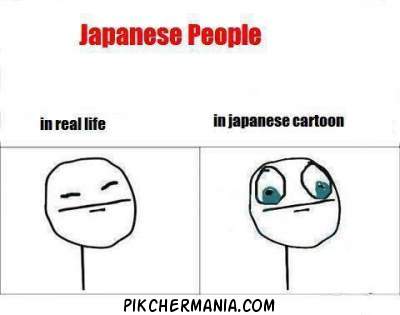 how japanese people look in real life and in japanese cartoons