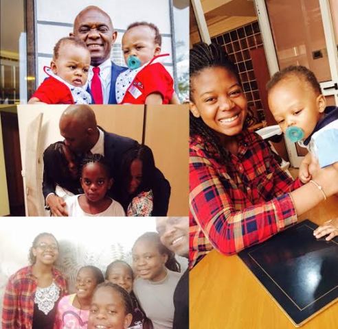 Photos: Billionaire businessman, Tony Elumelu, shares photos with his children as he celebrates fathers day
