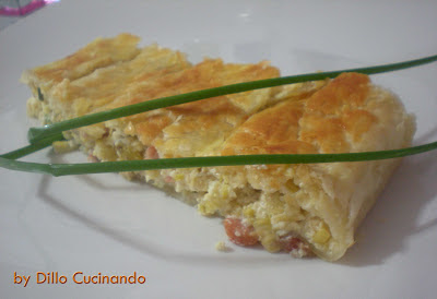 Torta rustica di porri e pancetta