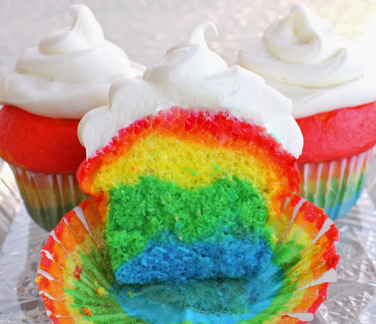 Cupcake Arco-Íris - Amando Cozinhar