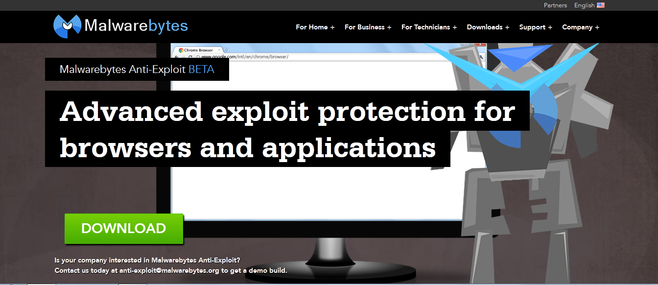 اداة حماية مجانية صغيرة الحجم تعمل بشكل تلقائي من شركة مالور بايت Anti-Exploit BETA 2014 