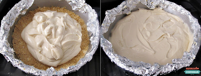 receita Cheesecake de doce de leite e paçoca