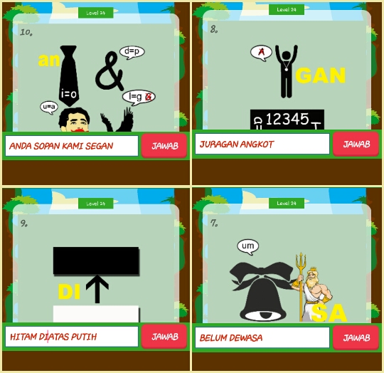 Jawaban Tebak Gambar Level 24 Kunci Ujian