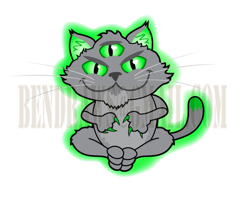 Ben's Sketches Radioactive Cat