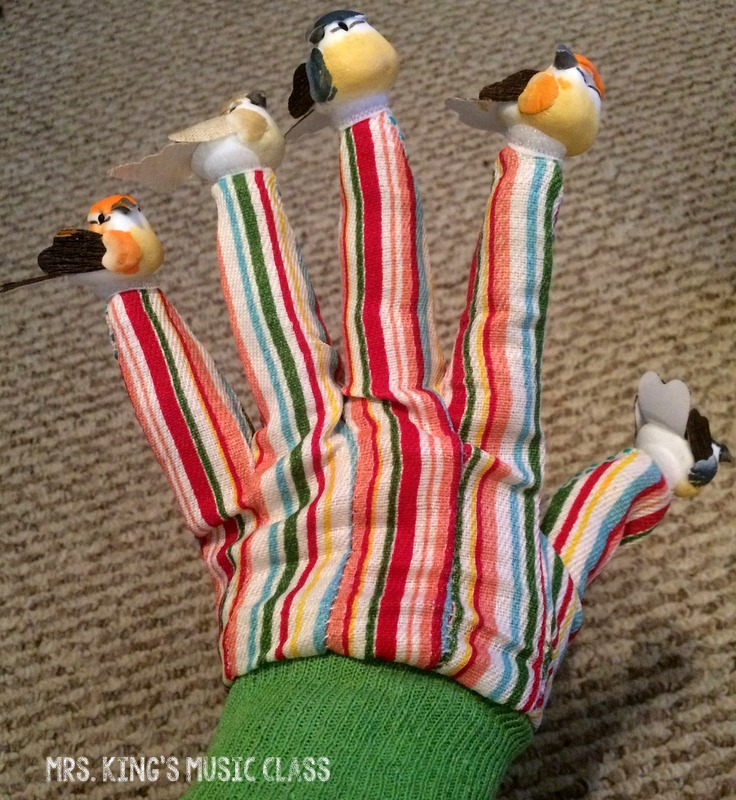 Mrs. King's Music Class Using Gloves with Fingerplays