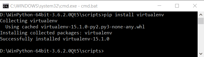 Setting up a virtual environment in Python