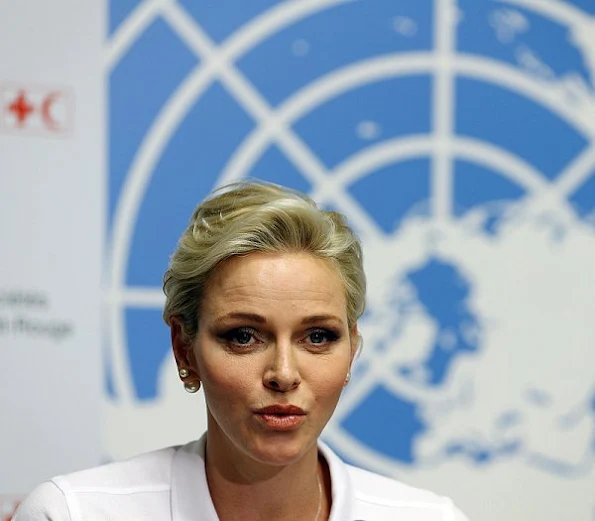 Princess Charlene of Monaco attended the launch of "World First Aid Day 2016" held at the United Nations Geneva Office