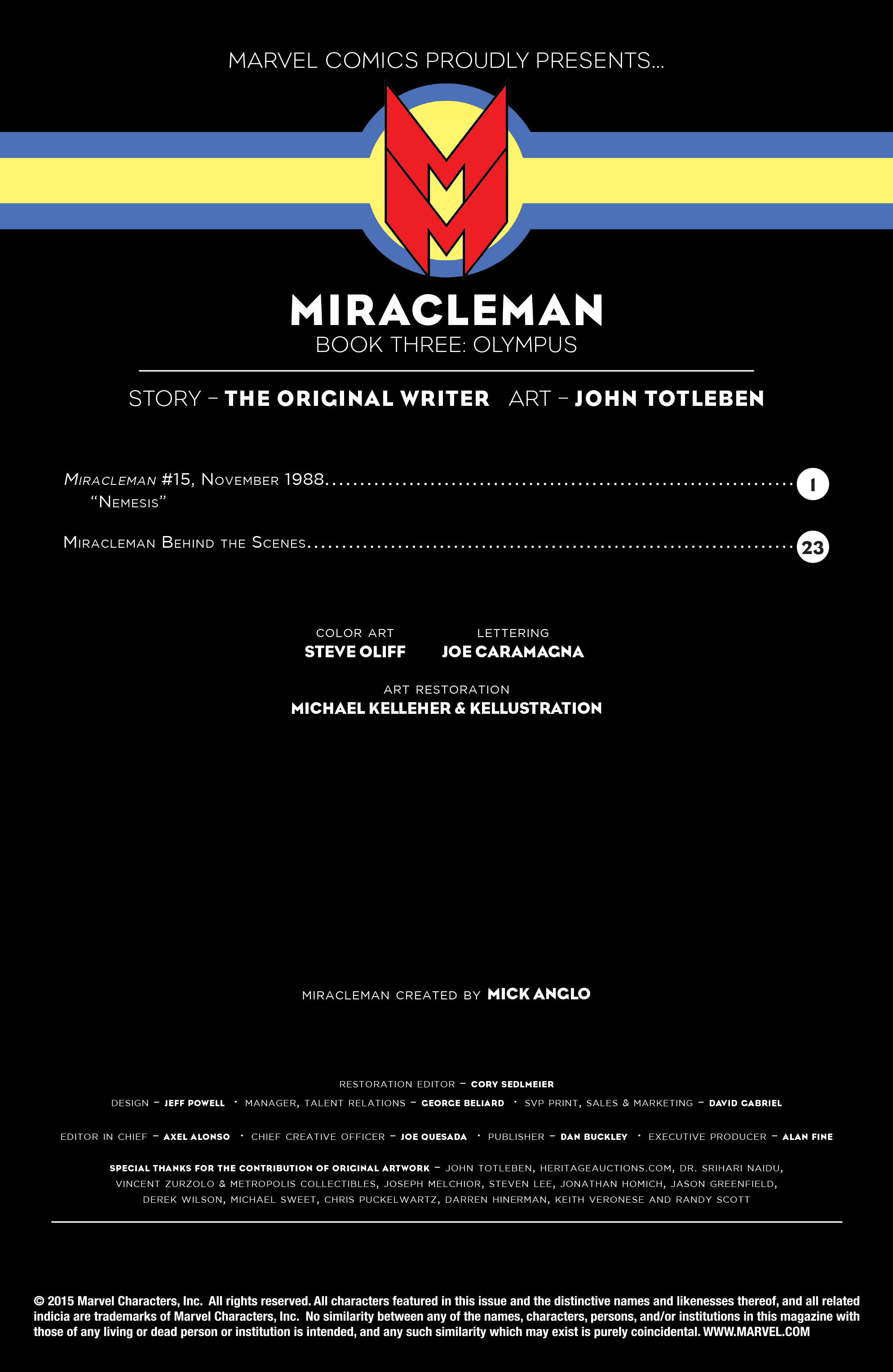 Read online Miracleman comic -  Issue #15 - 2