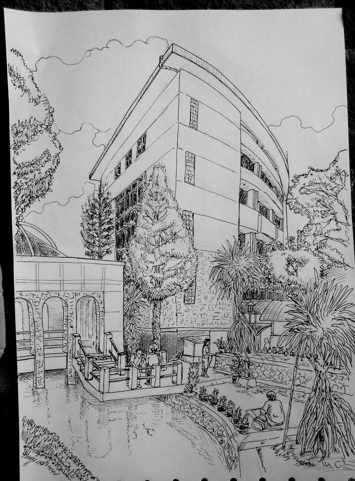 Sketsa Gedung Pasca UGM JaPiRensil