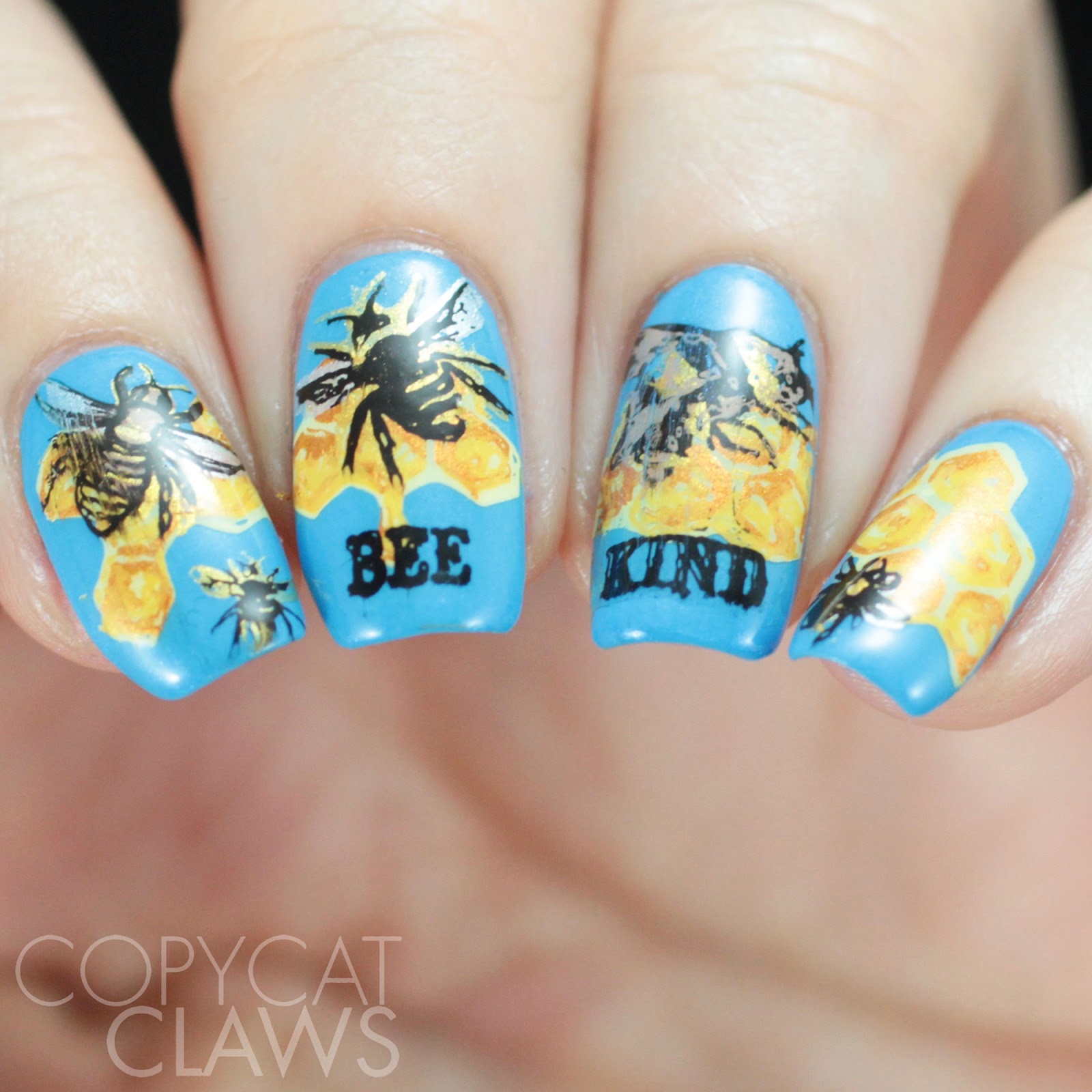 Save the Bees! (CjS-68) - Nail Stamping Plate