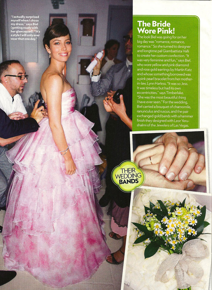 Wedding Dress Jessica Biel : Biel Jessica Wedding Dress Pink Timberlake Justin Flowers Gown People Magazine Ring Gowns Diy Day Weddings Do Wear Bride Dresses