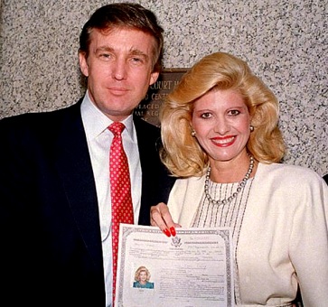 Donald Trump con Ivana Zelnícková