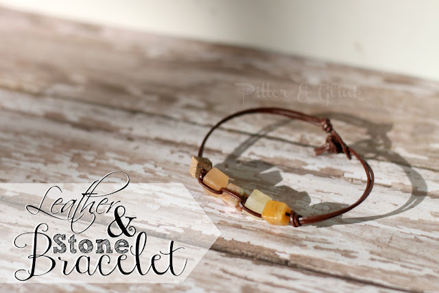 The Leather Slider Stone Bracelet main image 1