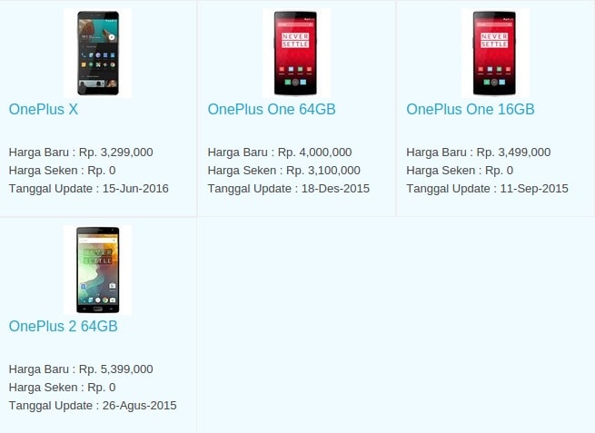 Harga Hp Terbaru OnePlus Agustus 2016 Harga Hp Terbaru OnePlus Agustus 2016