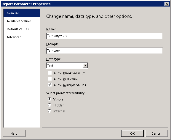 Codeulike SSRS Multi Value Parameters With Less Fail