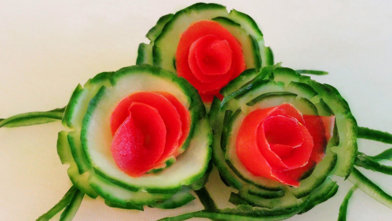 Josephine's Recipes How To Make Cucumber Flowers Vegetable Rose