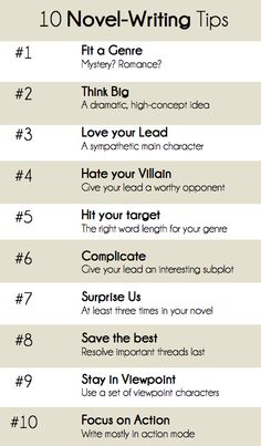 Novel writing tips picture
