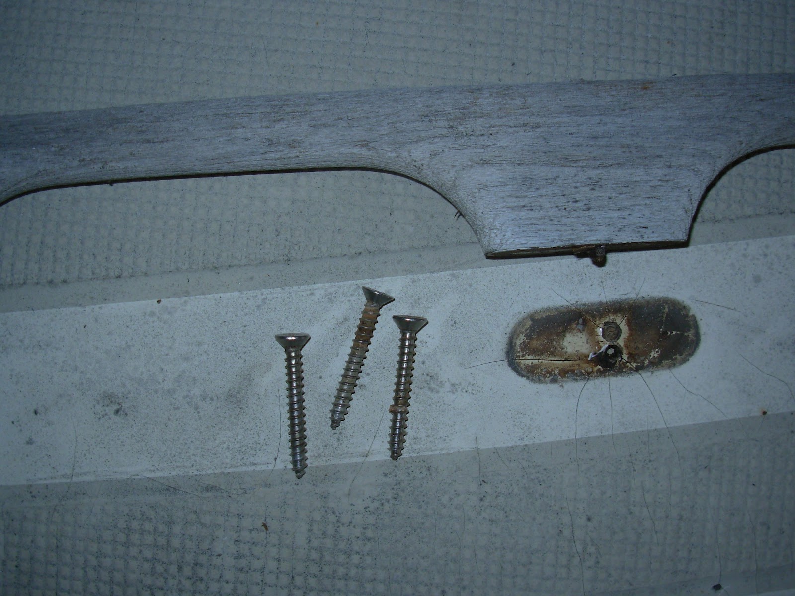 Westsail 32 Hull 667 Starboard Side Deck / Grab Rail Removal