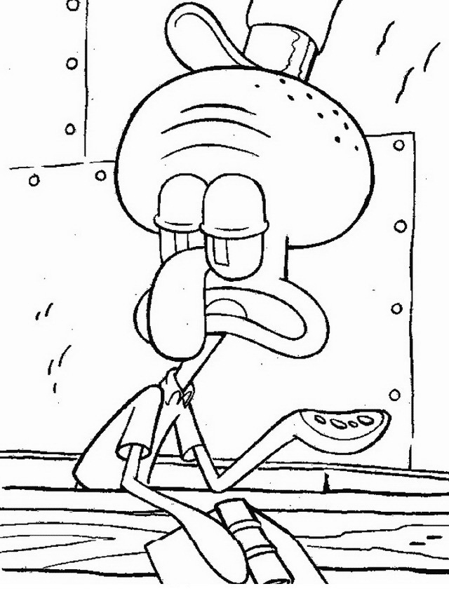 Calamardo para colorear - Dibujo Views