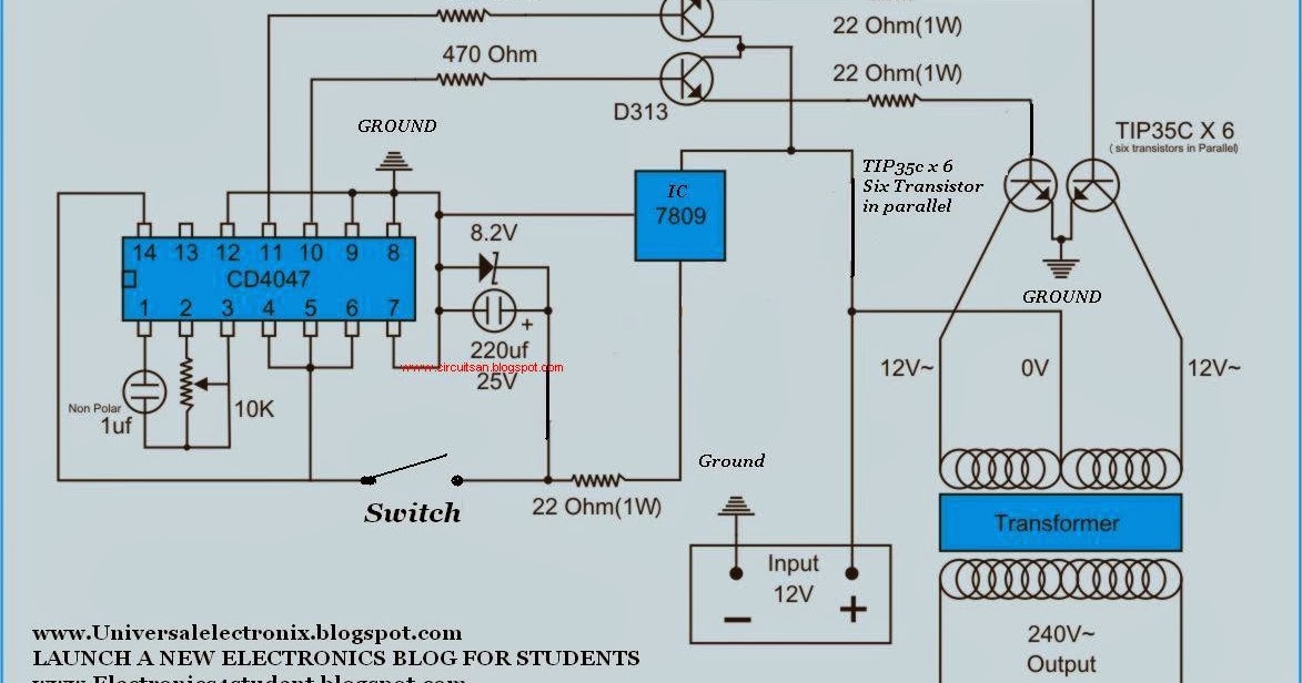 Simple 500 Watt Inverter Circuit Diagram | Super Circuit Diagram