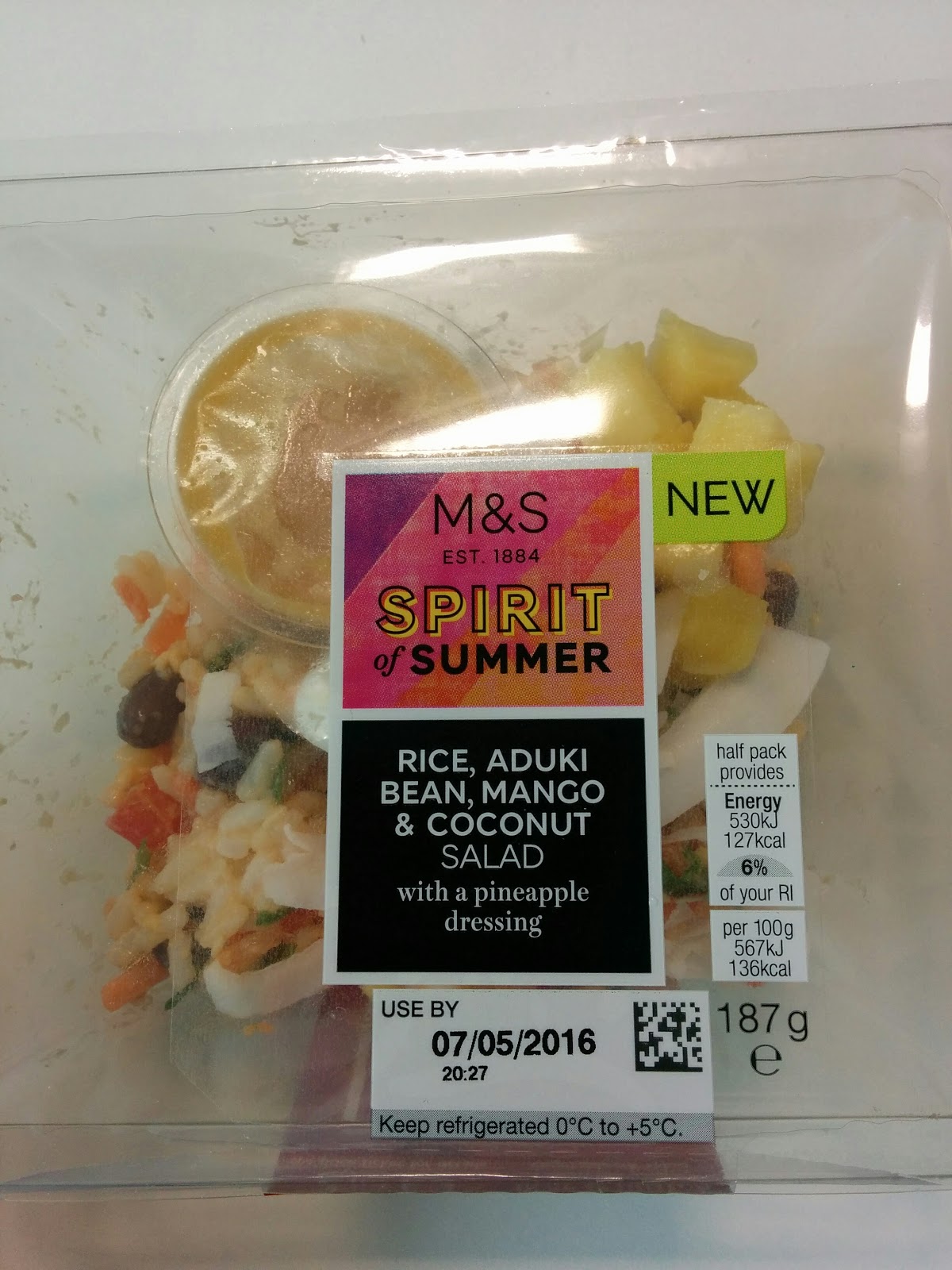 The Excited Eater Marks and Spencer Rice, Aduki Bean, Mango and