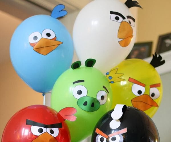 Globos de Angry Birds para Decoracion de Fiestas Infantiles, parte 2