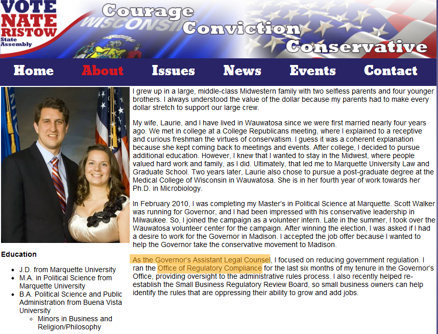 Retiring Guy's Digest Who's Running for Office in Wisconsin 2012 13th