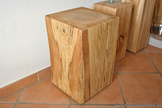 Beistelltisch Holzblock