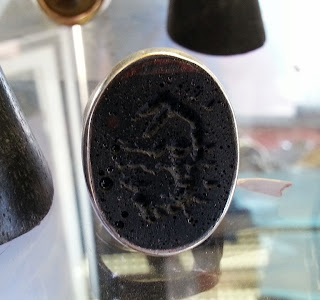 black bone fossil ring by alex streeter