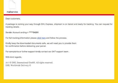 dhl label scam dhl letter
