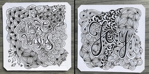 Ornate Floral Pattern With Flowers Doodle Sharpie Floral