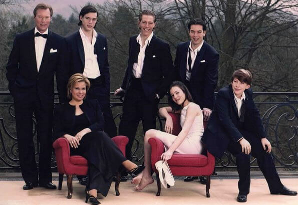 Grand Duchess Maria Teresa, Hereditary Duchess Stephanie, Princess Claire, Princess Alexandra, Tessy, Prince Louis. Prince Charles