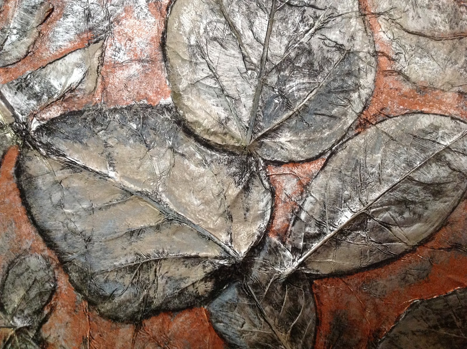 Aluminium Foil Leaf Art (Texture, Lines and Shapes)