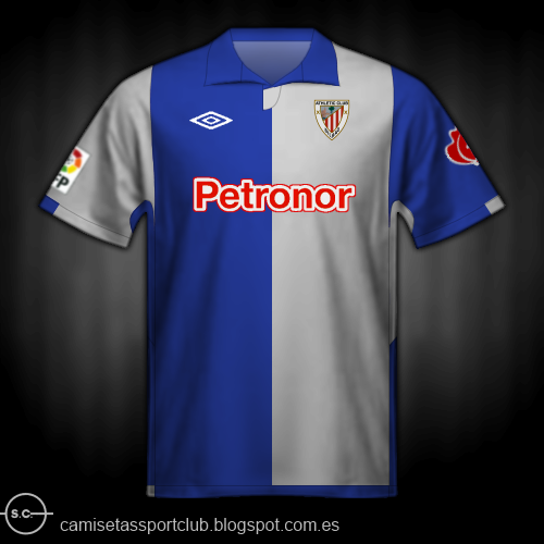 Camiseta athletic azul y blanca Clearance
