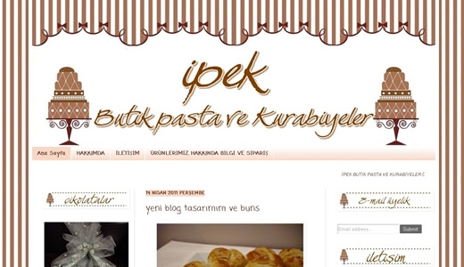 İpek Butik Pasta Blog ve Kartvizit Tasarımı