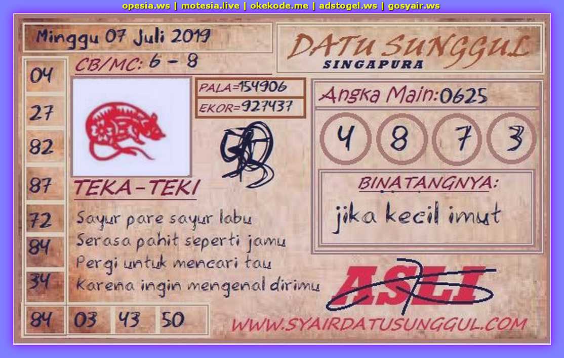 1 New Message Forum Syair Sgp Minggu 7 Juli 2019 Forum Syair Togel Hongkong Singapura Sydney