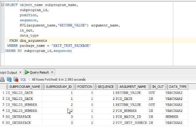 Query to get the list of procedures/functions and their parameter ...