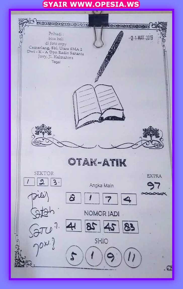 Kode Syair Hk Selasa 21 Mei 2019 Kode Syair Sgp Hk Sd Motesia