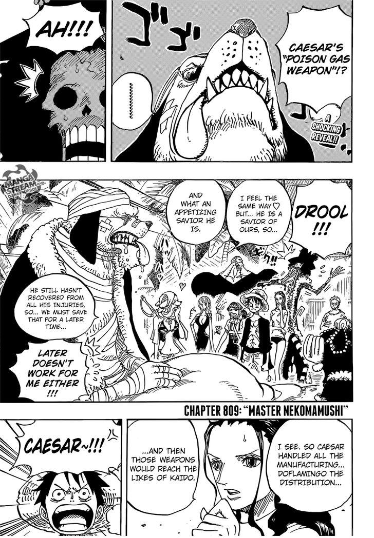 One Piece Ch 809: Master Nekomamushi
