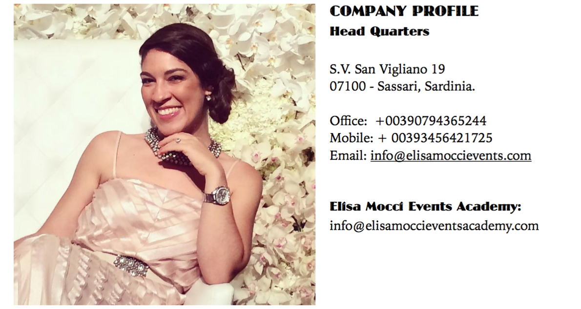 Elisa Mocci | Wedding Planner & Designer