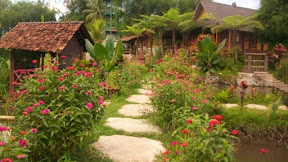 The beautiful tourist village Ketingan