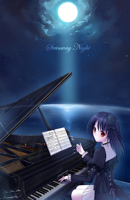  caidychen piano anime 