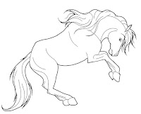 דף צביעה סוס