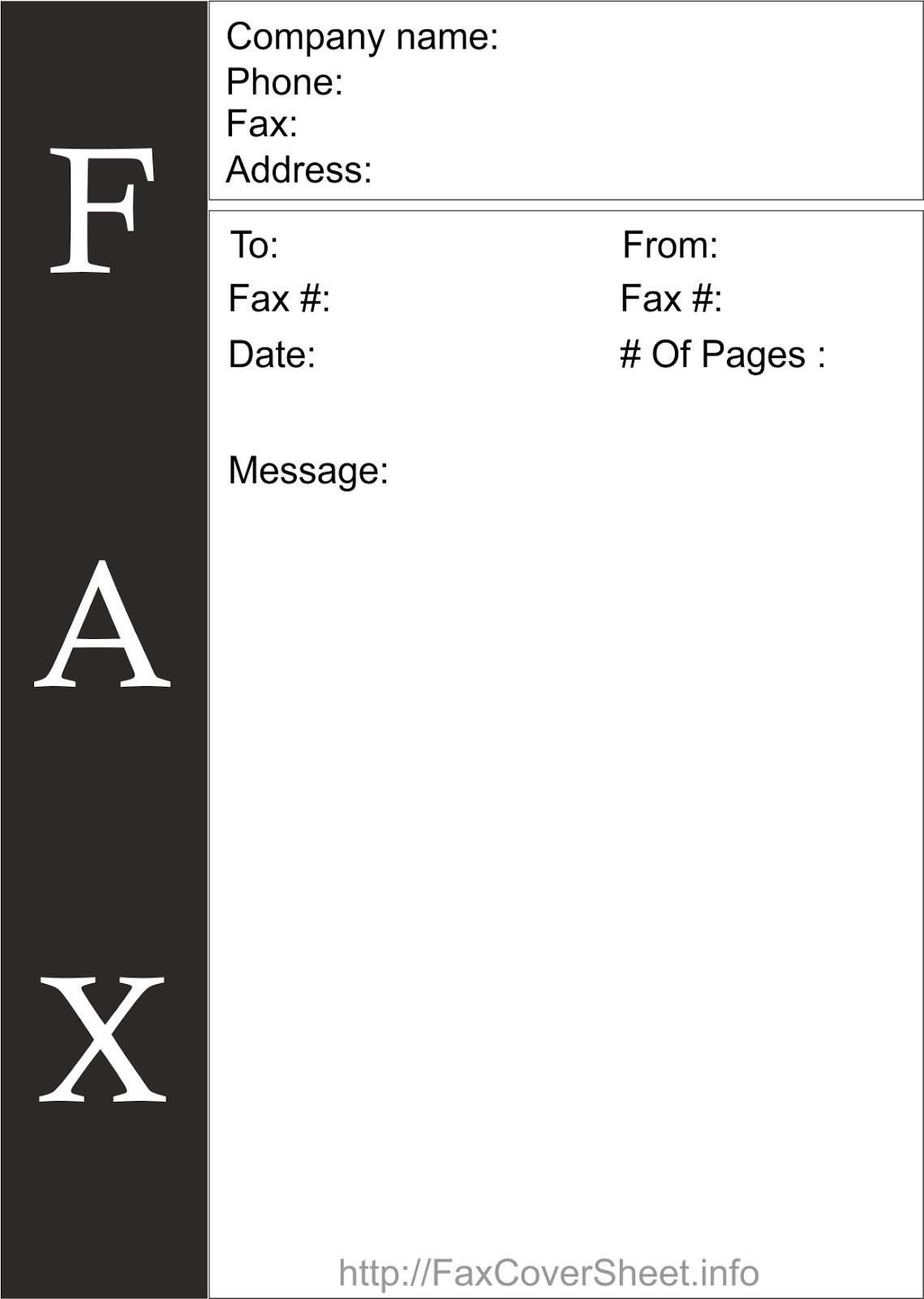 professional fax cover sheet personal fax cover sheet