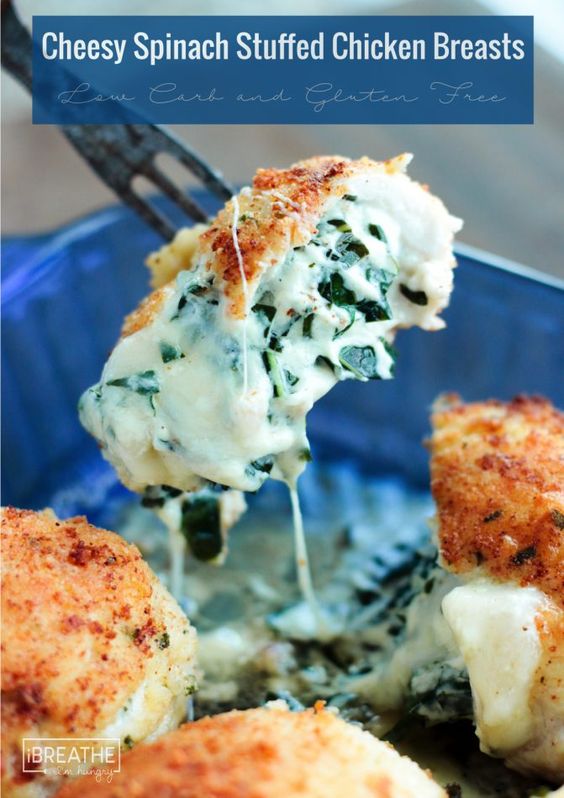 Keto Cheesy Spinach Stuffed Chicken Breast - BEST FOOD