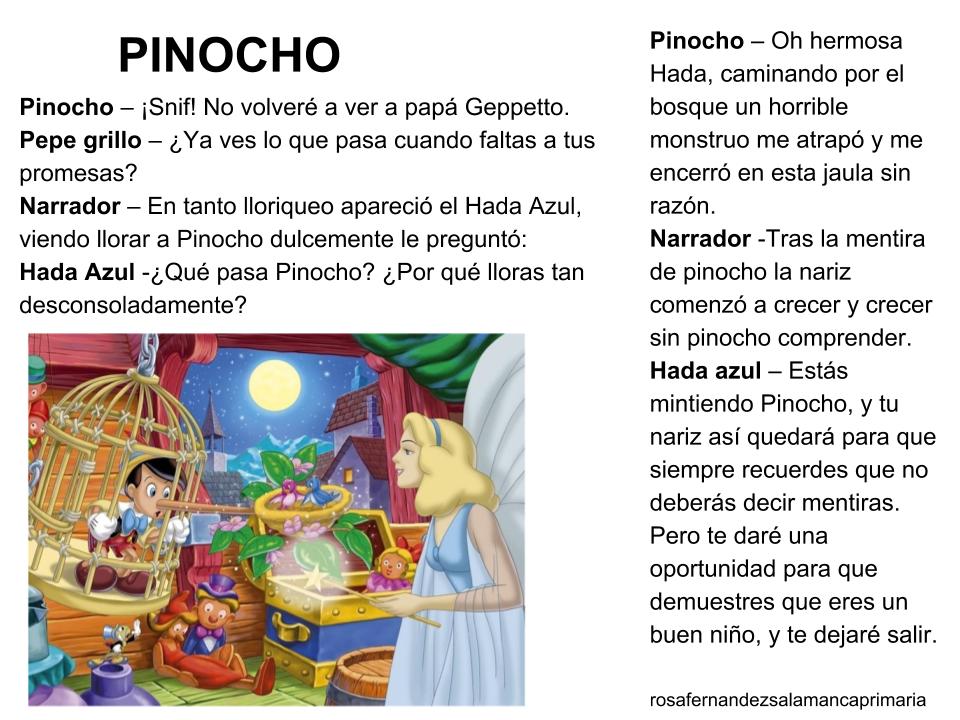 Cuentos infantiles: Pinocho. Guión teatral. Cuento popular para leer y ver  las imágenes.