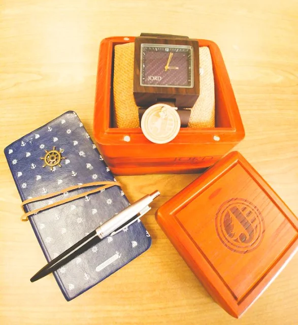 Jord engravable wood watch and notebook