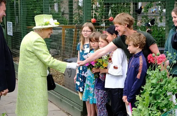 Queen Elizabeth visited Gorgie City Farm in Edinburgh on the final day of HolyroodWeek2019