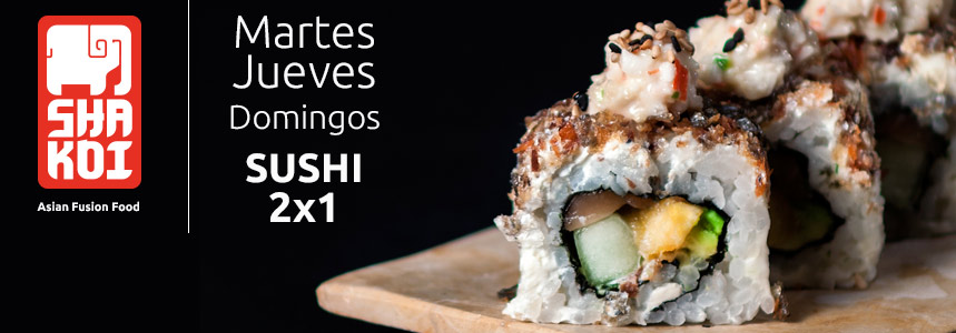 sushi 2x1 jueves